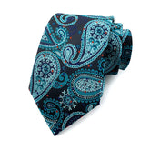 Gravata Paisley Contraste Turquesa SK965